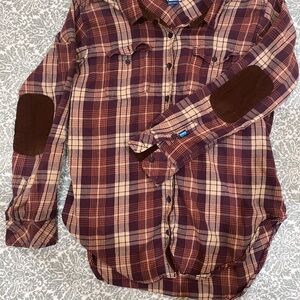 Kavu Purple and Brown Plaid Shirt